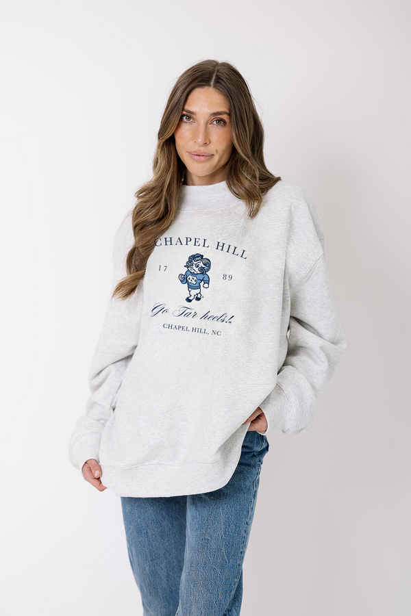 Go Tar Heels Embroidered Mock Neck