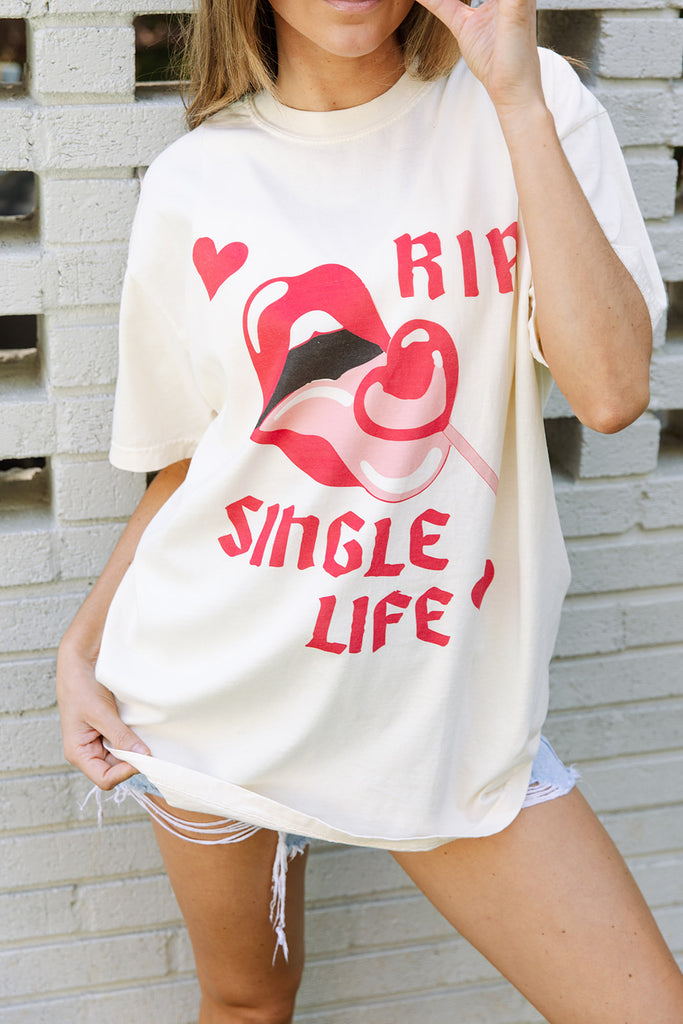 Bride and Bachelorette Collection - Girl Tribe Co. RIP Single Life T-shirt