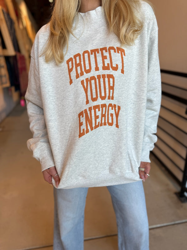 Protect Your Energy Mock Neck Sweatshirt