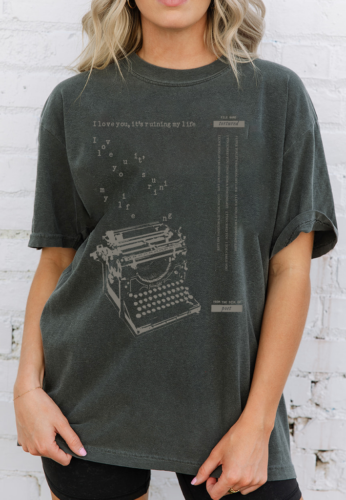 Tortured Typewriter Tee by Girl Tribe Co. 