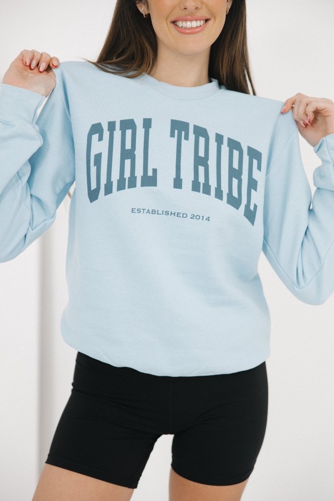Girl Tribe Monochrome Sweatshirt in Light Blue - Girl Tribe Co.