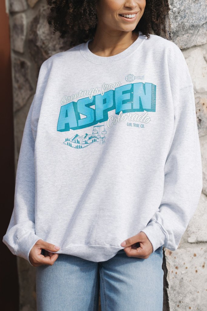 Greetings from Aspen Sweatshirt - Girl Tribe Co.