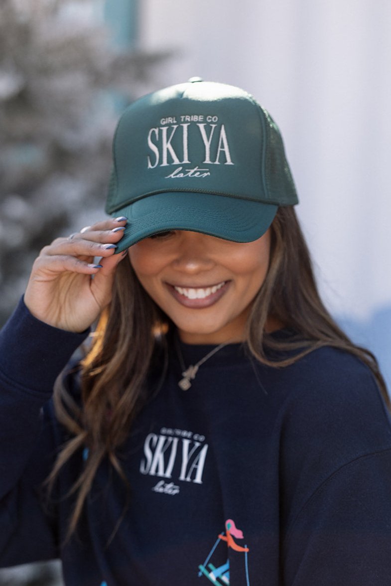 Ski Ya Later Sweatshirt In Navy – Girl Tribe Co.