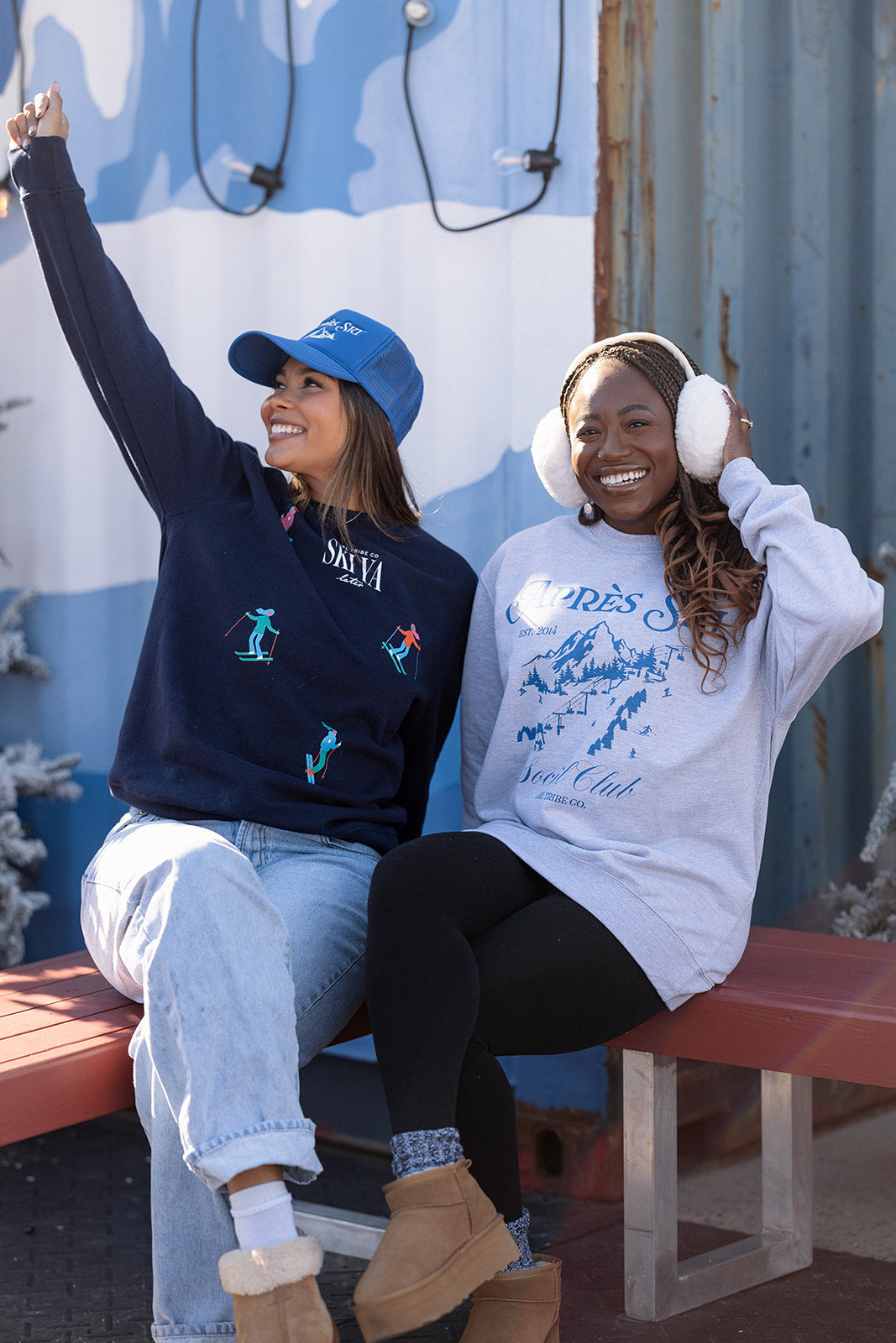 レイドジャパン　PULLOVER PISTE ブルー　Ｌ Ski Ya Later Sweatshirt In Navy – Girl Tribe Co.