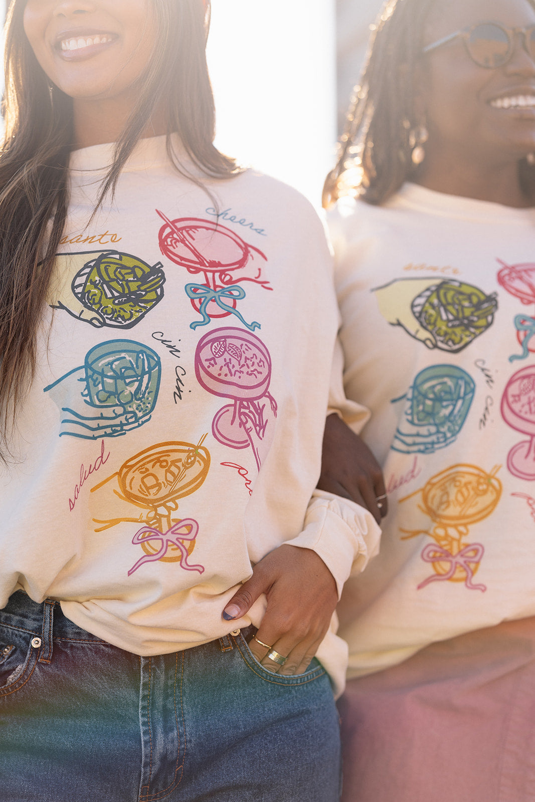 Cheers Doodle Long Sleeve Tee