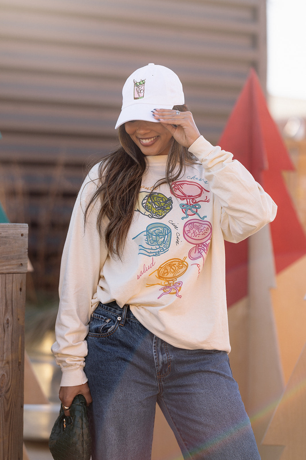 Cheers Doodle Long Sleeve Tee