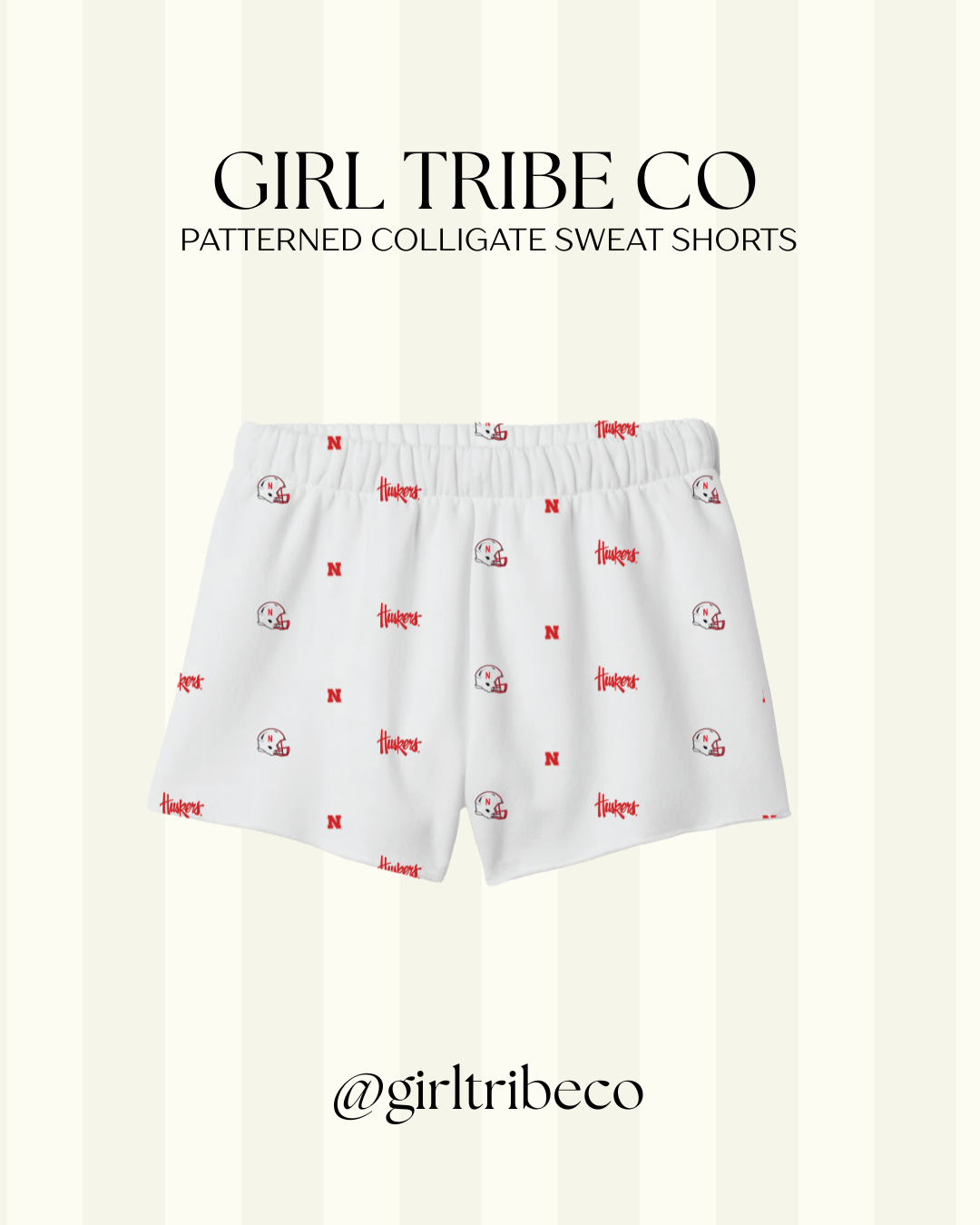 University of Nebraska Logo Embroidered Shorts