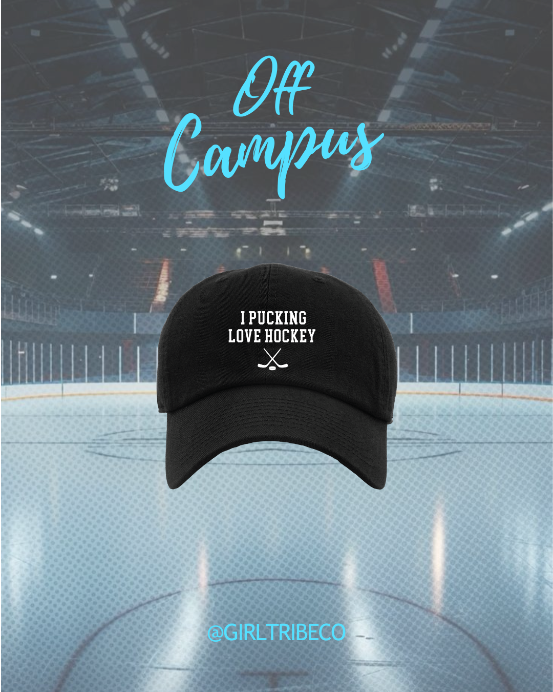 I Pucking Love Hockey Embroidered Hat