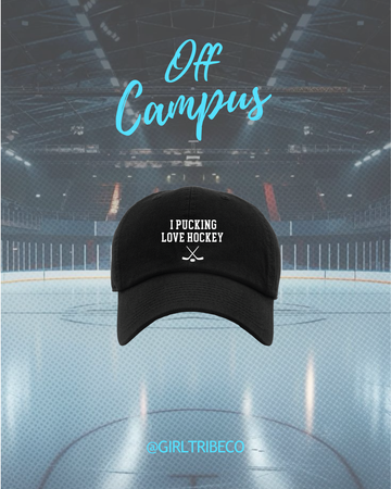 I Pucking Love Hockey Embroidered Hat