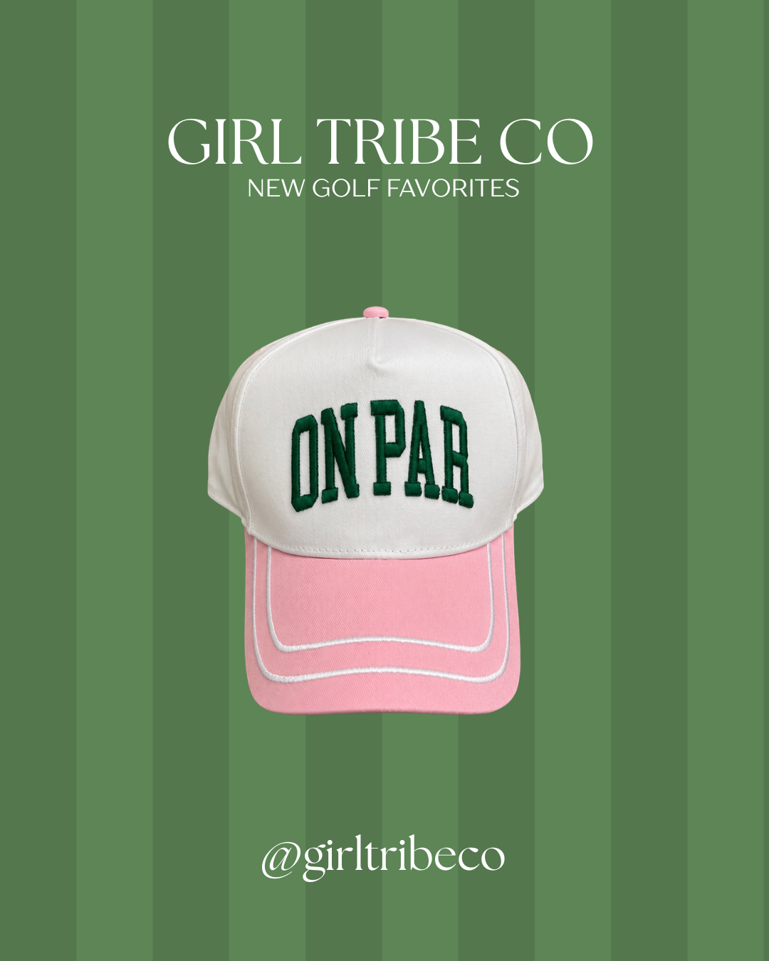 On Par Two Toned Pink Embroidered Hat