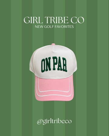 On Par Two Toned Pink Embroidered Hat