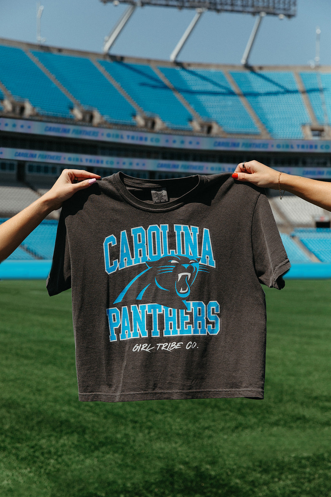 Carolina Panthers Classic Crop Tee Girl Tribe Co