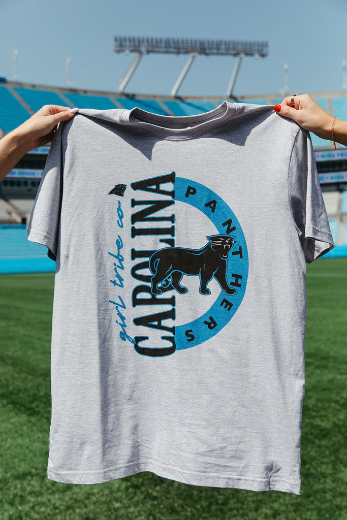 Throwback Carolina Panthers Arch Tee - Carolina Panthers x Girl Tribe Co. Collection