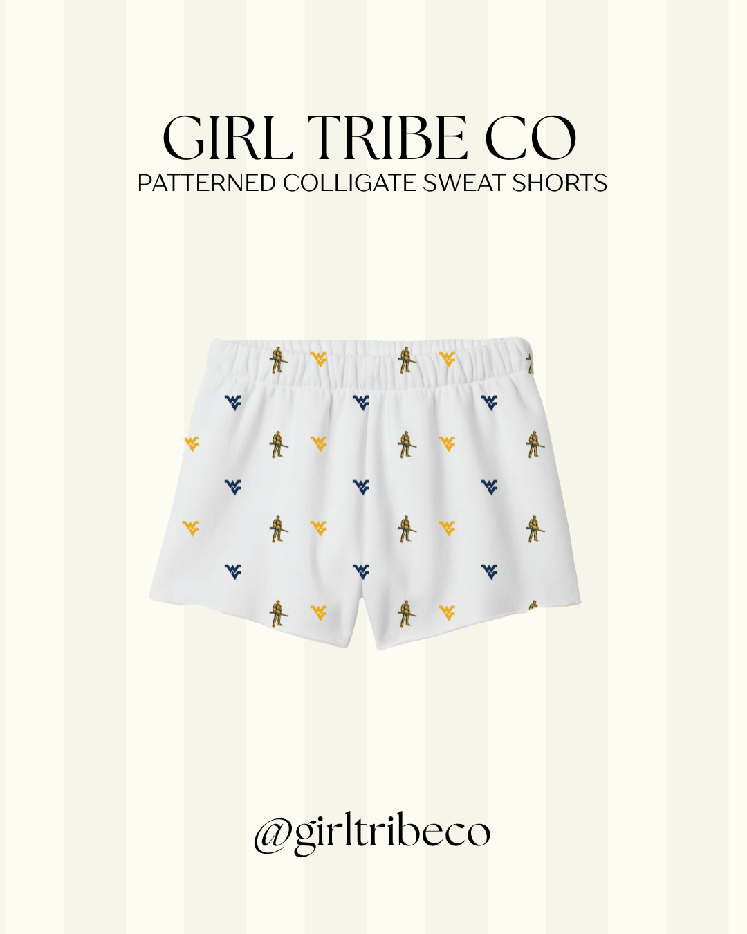 West Virginia University Logo Embroidered Shorts
