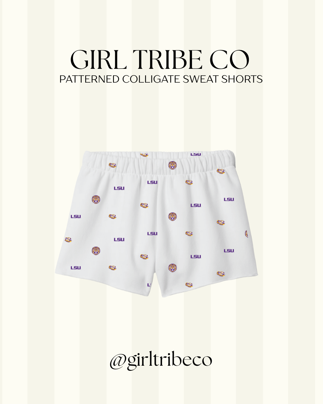 Louisiana State University Logo Embroidered Shorts