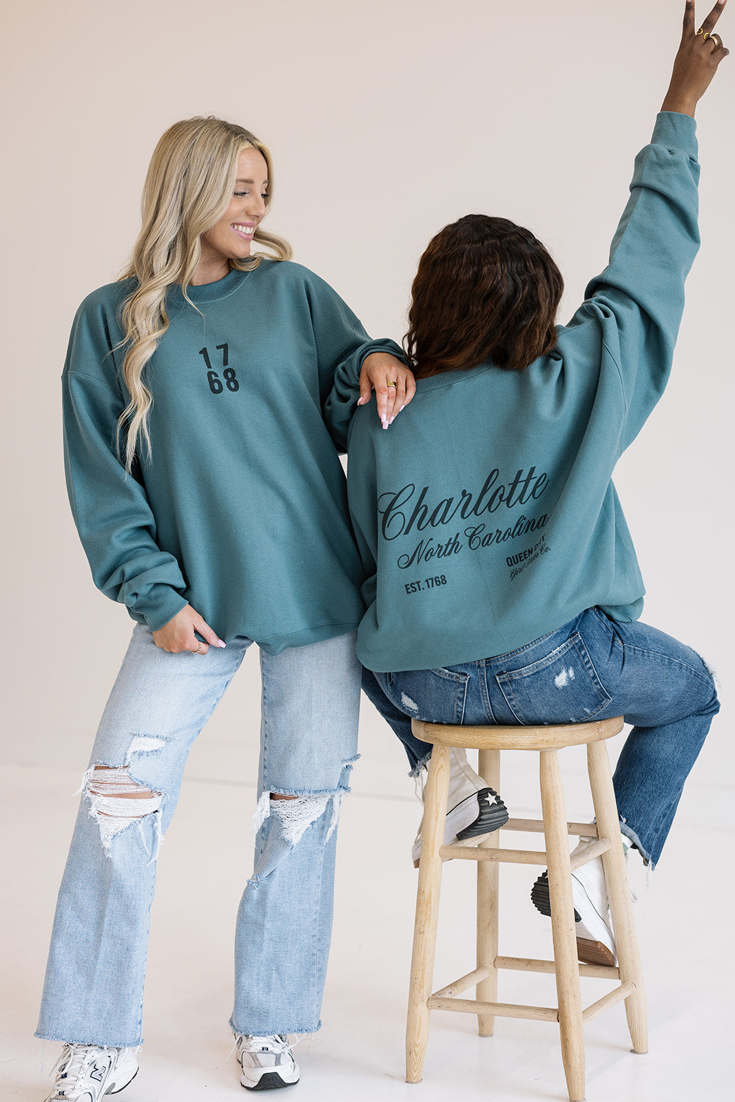 1798 Charlotte Sweatshirt- Girl Tribe Co. Charlotte Collection 