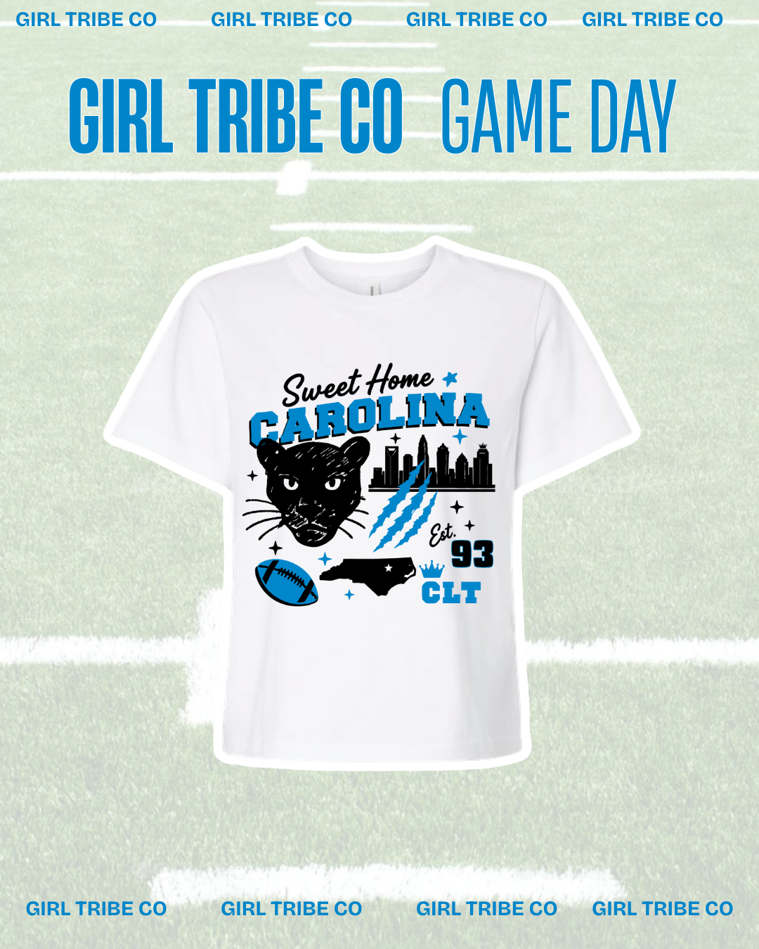 Sweet Home Carolina Collage Cropped Tee