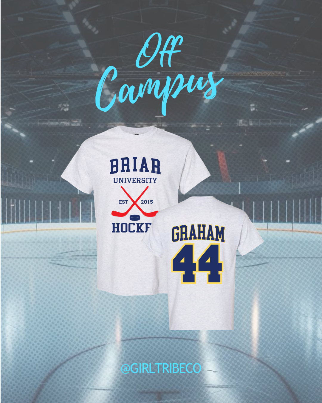 Graham 44 Hockey Tee in Ash Gray