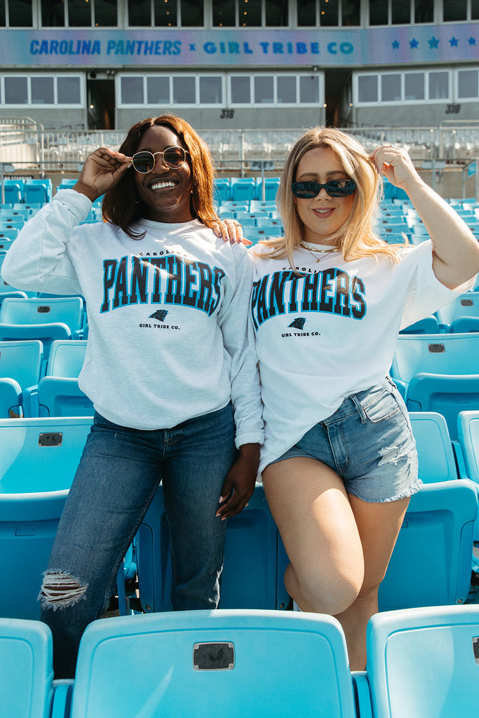 Carolina Panthers Block Sweatshirt - Carolina Panthers x Girl Tribe Co. Collection
