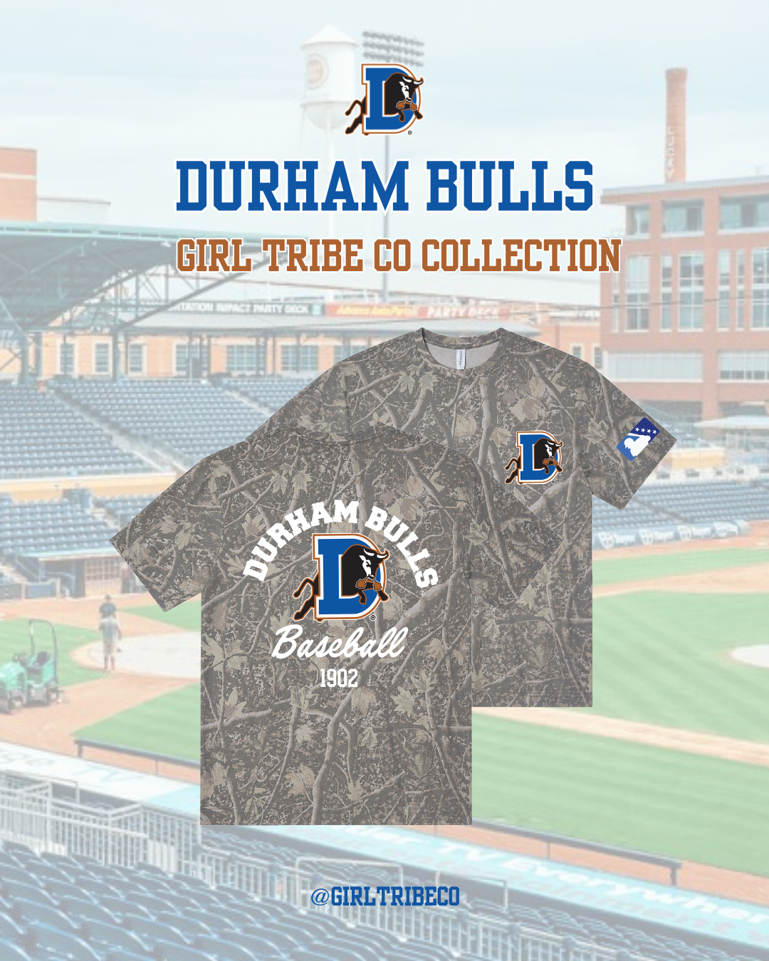Durham Bulls x Girl Tribe Co Camo Tee