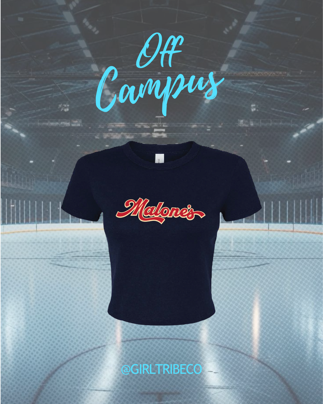 Malone's Bar Navy Baby Tee