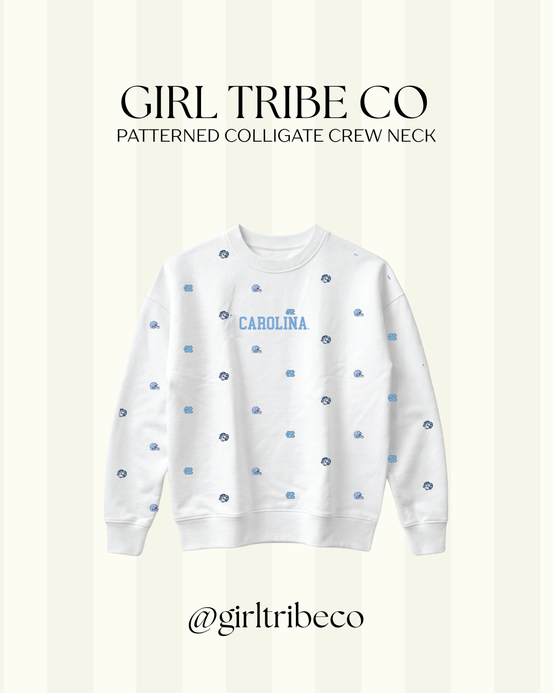 UNC Chapel Hill Logo Embroidered Crewneck