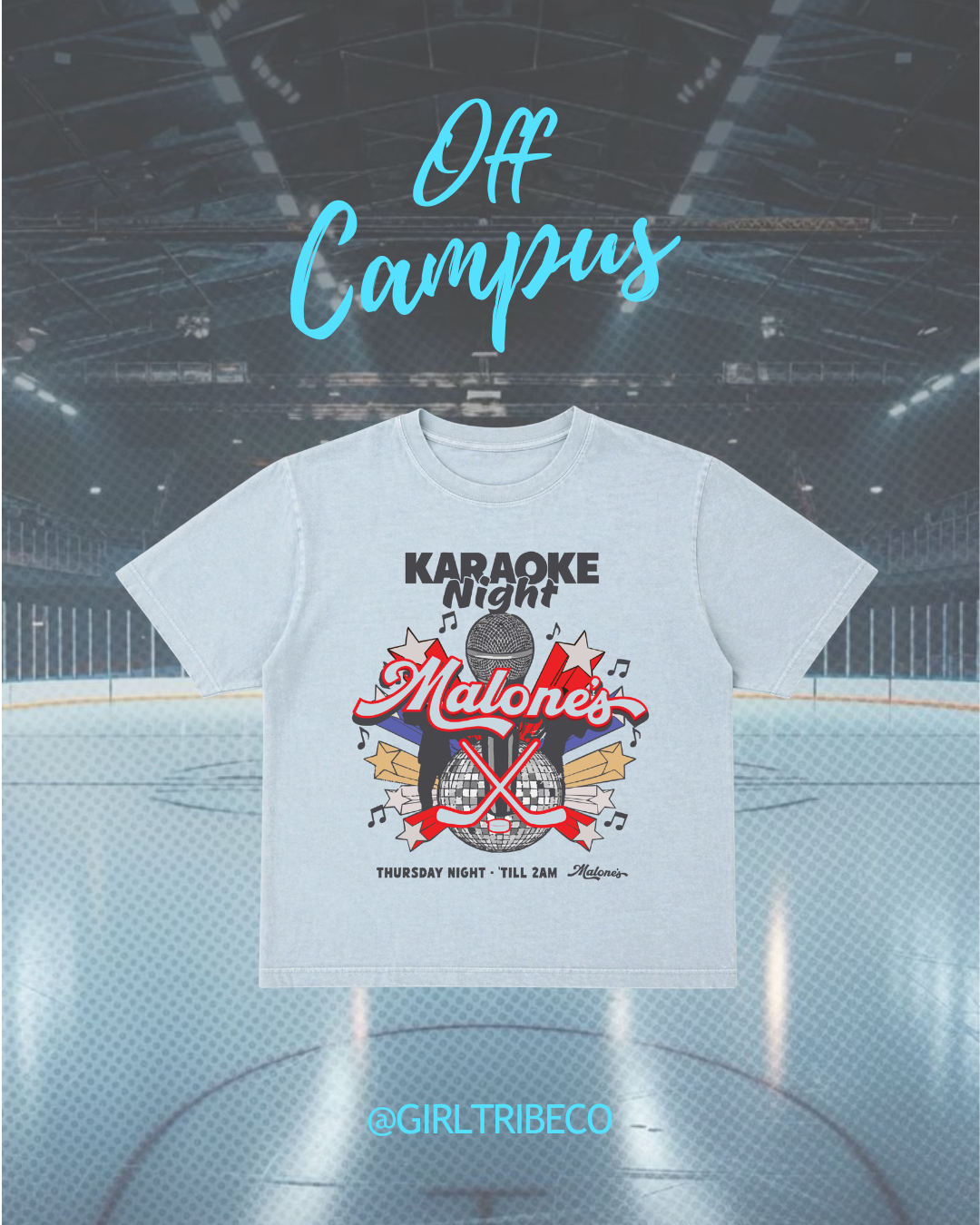 Malones Karaoke Night Crop Tee