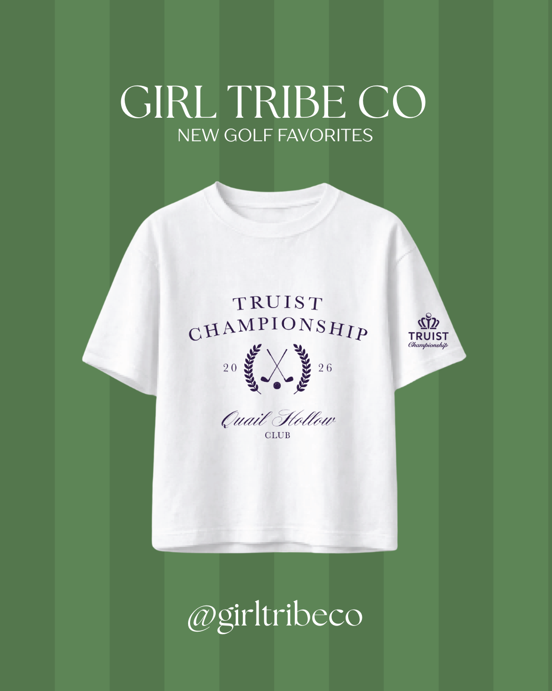 Truist White Crest Crop Tee