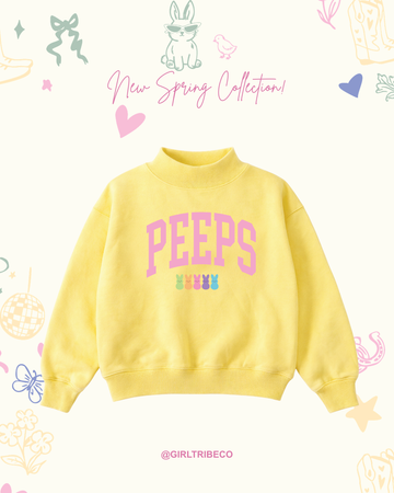 Peeps Mock Neck in Yellow