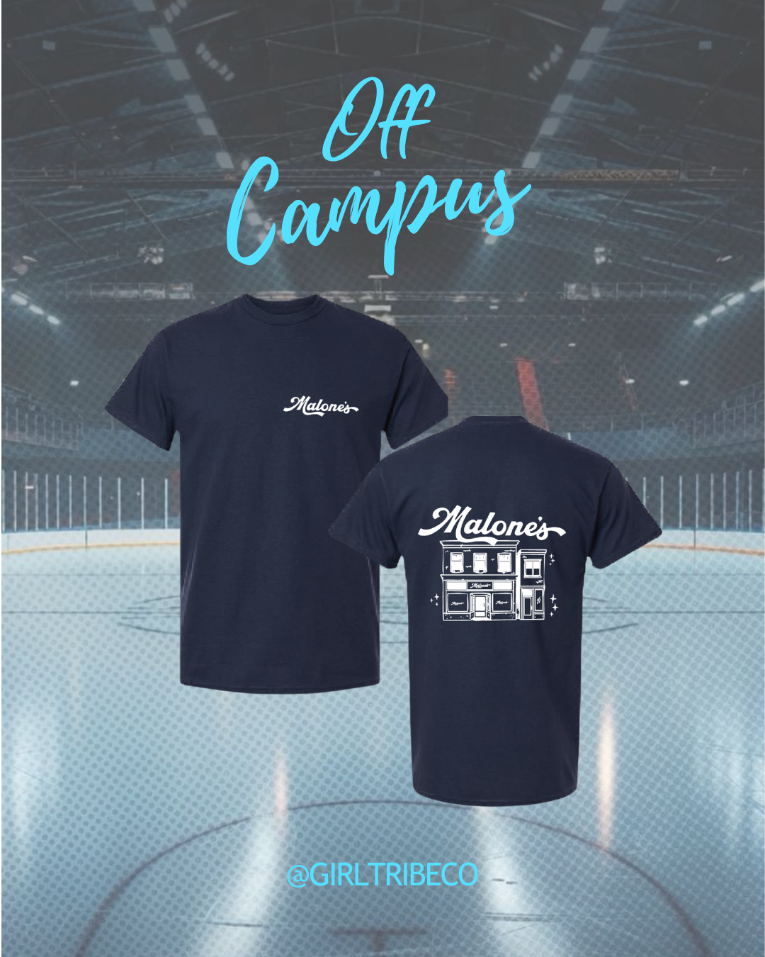 Malone's Navy Tee