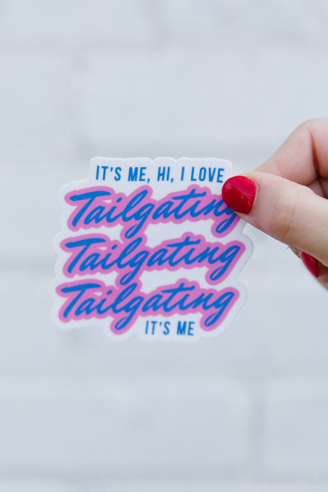 I Love Tailgating Sticker