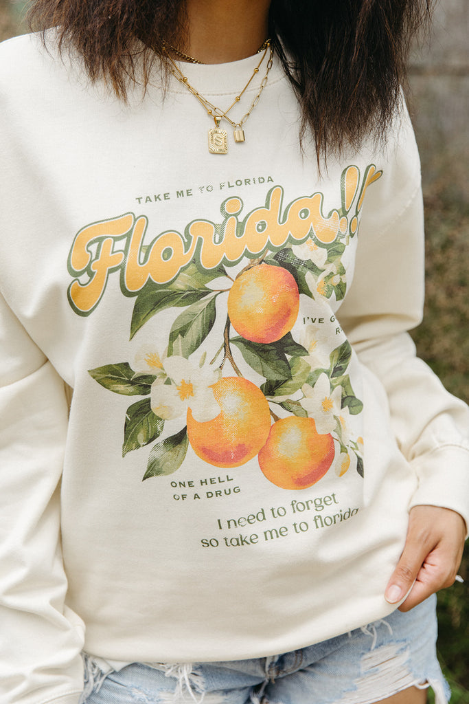 Take Me To Florida Sweatshirt - Girl Tribe Co. Miss Americana Collection