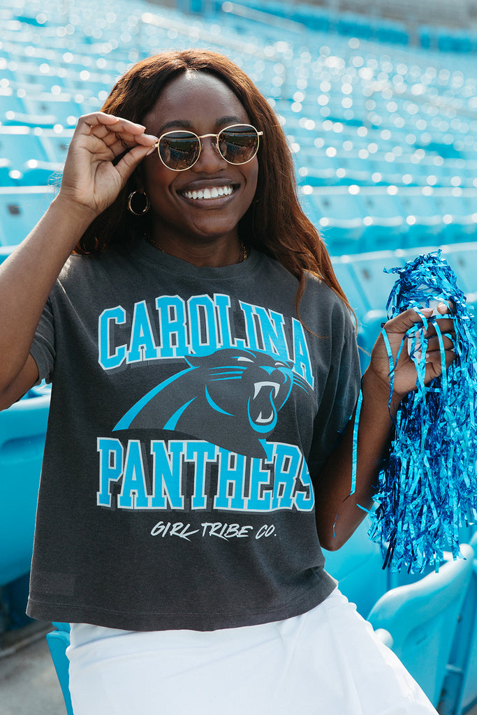 Carolina Panthers Classic Crop Tee - Carolina Panthers x Girl Tribe Co. Collection