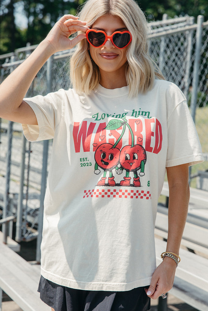 Loving Him Was Red Cherry Tee - Miss Americana Collection