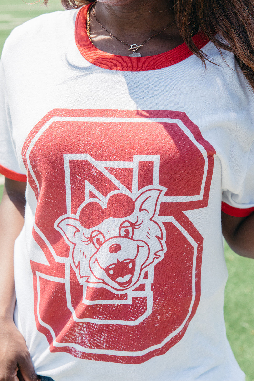 NC State Block Ringer Tee - Girl Tribe Co.