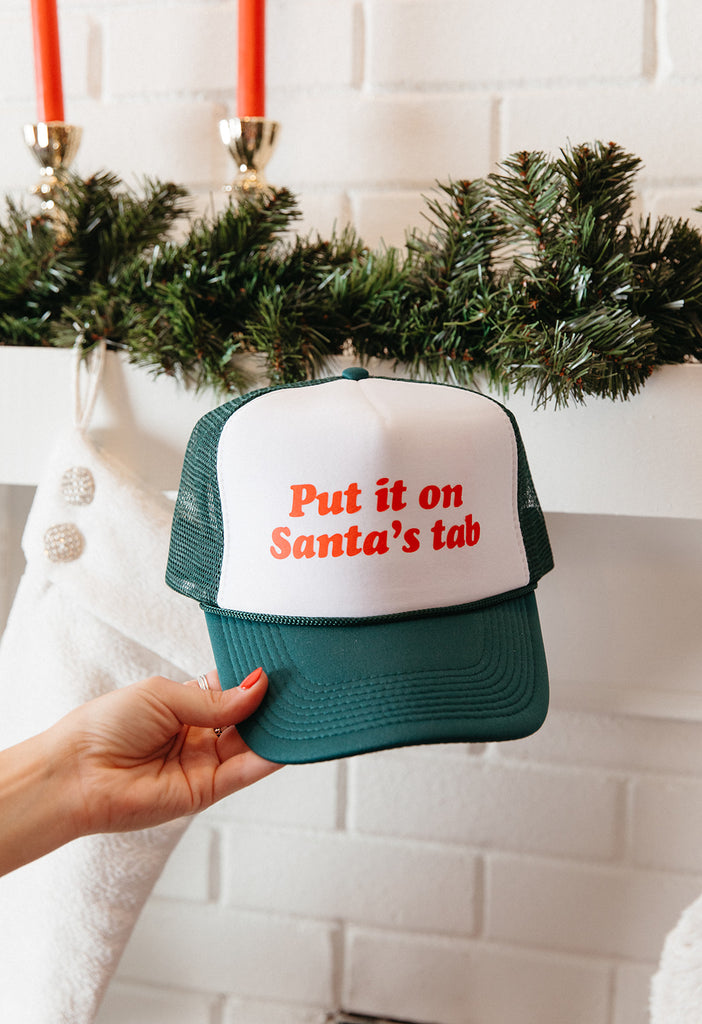 Put It On Santa's Tab Trucker Hat - Girl Tribe Co. Holiday Collection