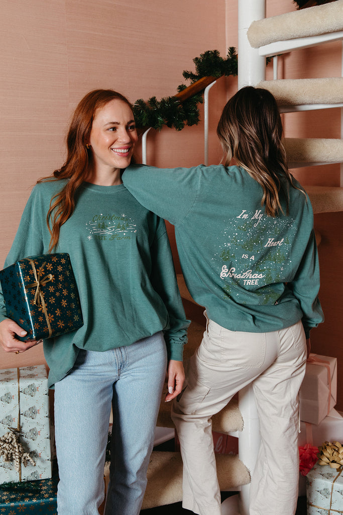 Christmas Tree Farm Long Sleeve Tee - Girl Tribe Co. Holiday Collection