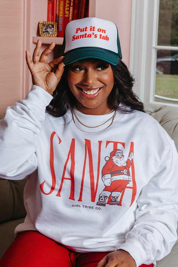 Santa Sweatshirt Girl Tribe Co