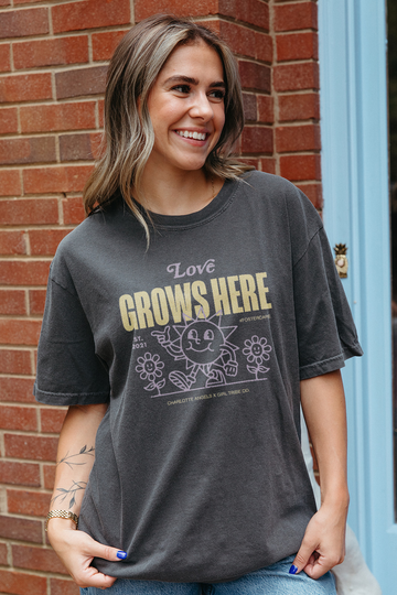 Charlotte Angels Love Grows Here Tee