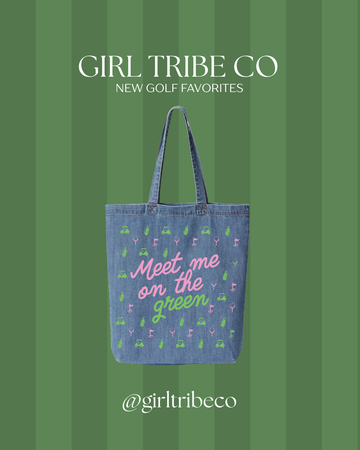Meet Me On The Green Tote in Denim