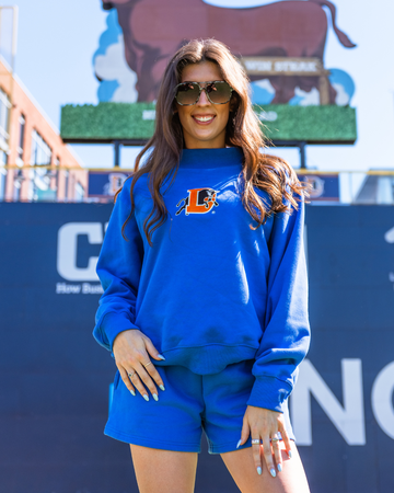 Durham Bulls x Girl Tribe Co Royal Blue Mock Neck