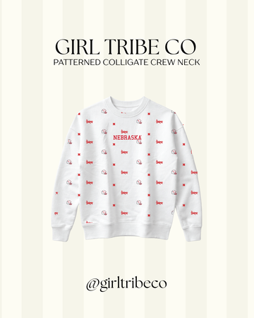 University of Nebraska Logo Embroidered Crewneck