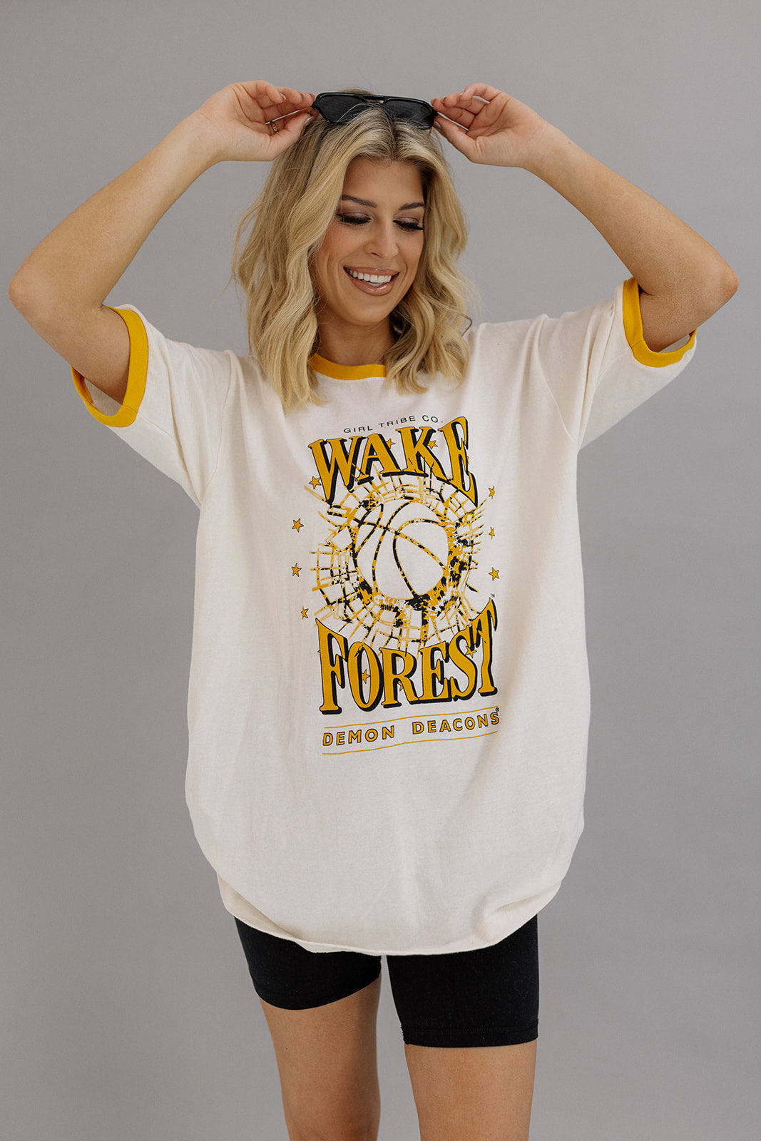 Wake Forest University: Tie Dye Ringer Tee in White – Girl Tribe Co.