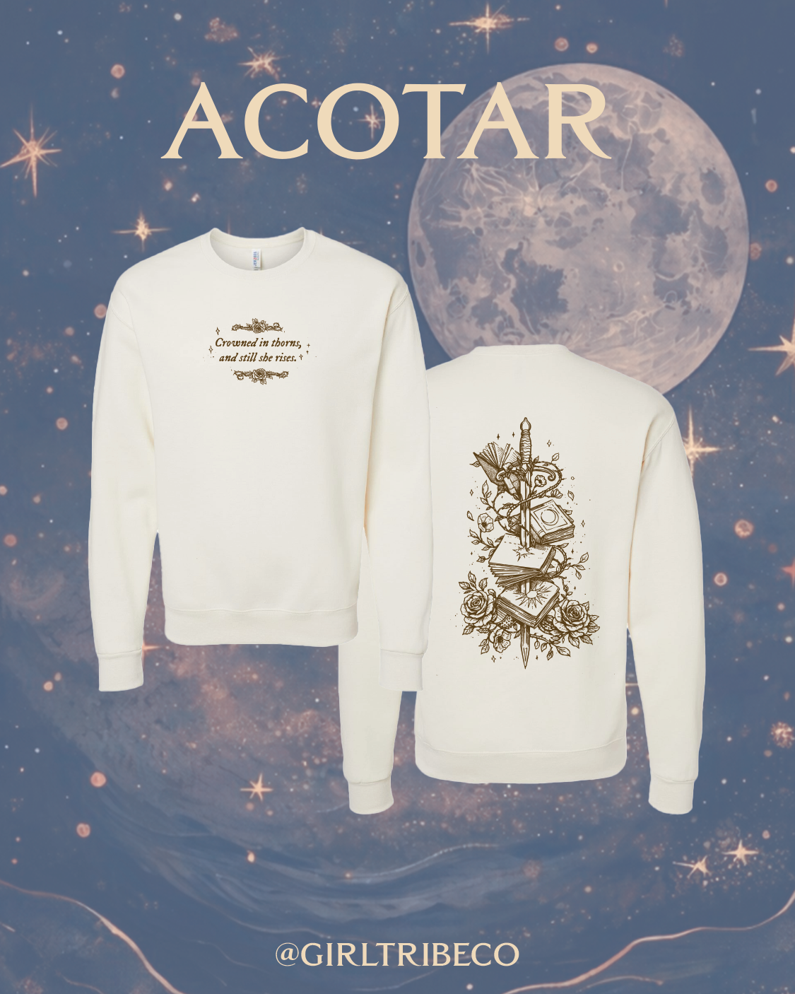 Crowned in Thorns, and Still She Rises Sweatshirt