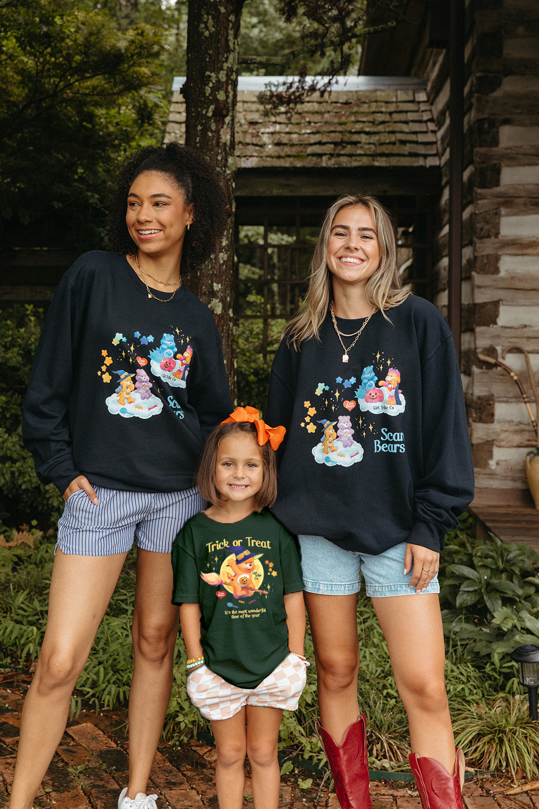 Youth Care Bears Trick Or Treat Tee - Girl Tribe Co. Spooky Szn Collection