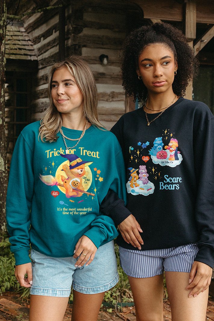 Care Bears Scare Sweatshirt - Girl Tribe Co. Spooky Szn Collection