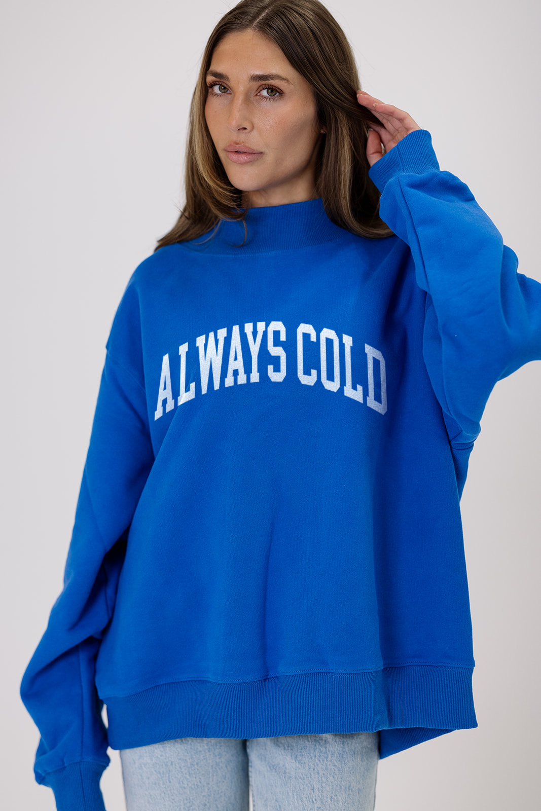 Always Cold Mock Neck Sweatshirt