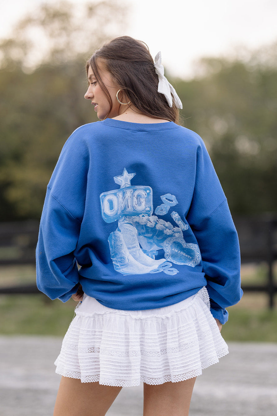 Am I Okay? Sweatshirt- Girl Tribe Co. Long Live Cowgirls 