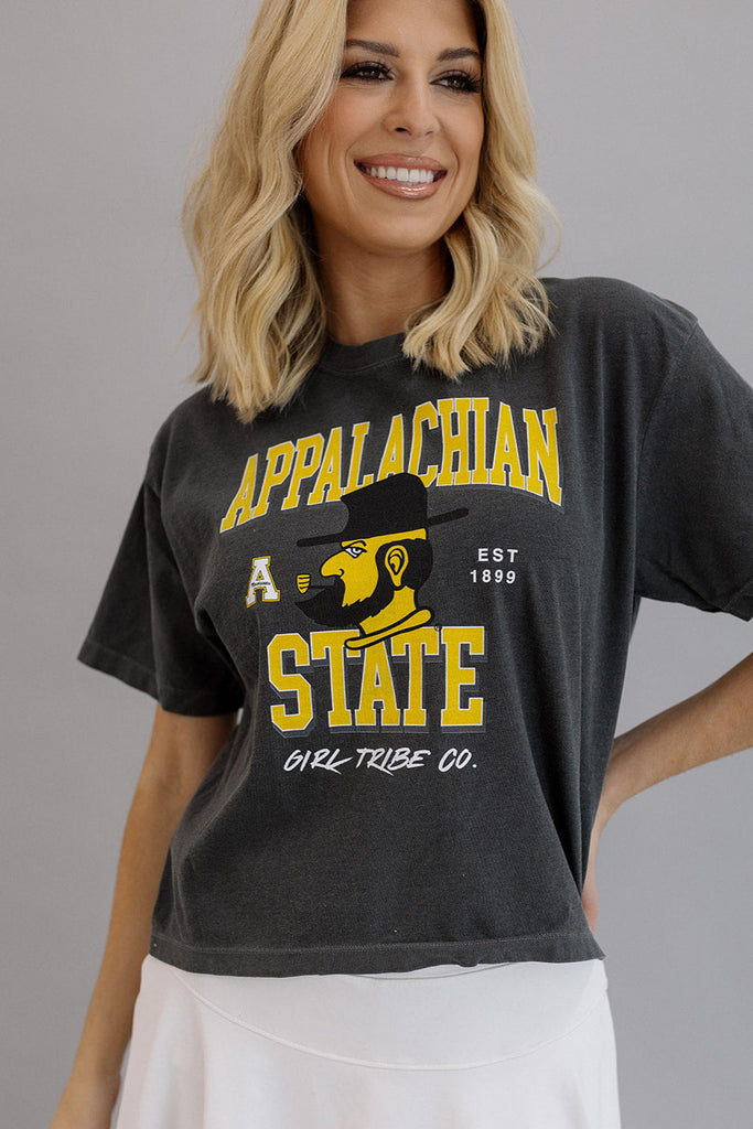 Appalachian State University: App State Classic Crop Tee- Girl Tribe Co. ASU X Girl Tribe 