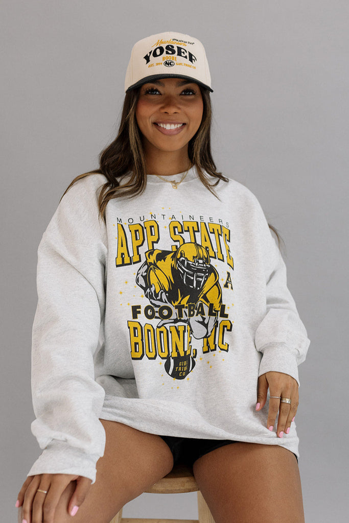 Appalachian State University: App State Football Retro Sweatshirt- Girl Tribe Co. ASU X Girl Tribe 